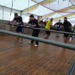 Die "Ringeler Partycrew" beim Menschenkicker in Settel