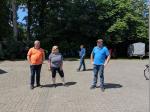 Frank, Jana und Ralph bedanken sich für die Gastfreundschaft bevor die letzte Etappe in Angriff genommen wird