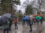 Die mutigen Wanderer trotzdem dem Regen
