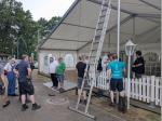 Vorbereitungen f&uuml;r Sch&uuml;tzenfest am Mittwoch