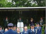 Die Festredner: Friedrich Prigge (Heimatsch&uuml;tzenbund), Volker Melzer (Schriftf&uuml;hrer SV Vortlage-Niederlengerich), Christiane Unland-Kr&ouml;ner (stellvertretende B&uuml;rgermeisterin) und Horst Verhufen (SV Vortlage-Niederlengerich und amtierender Lengericher Sch&uuml;tzenkaiser)